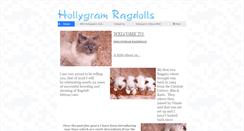 Desktop Screenshot of hollygramragdolls.com